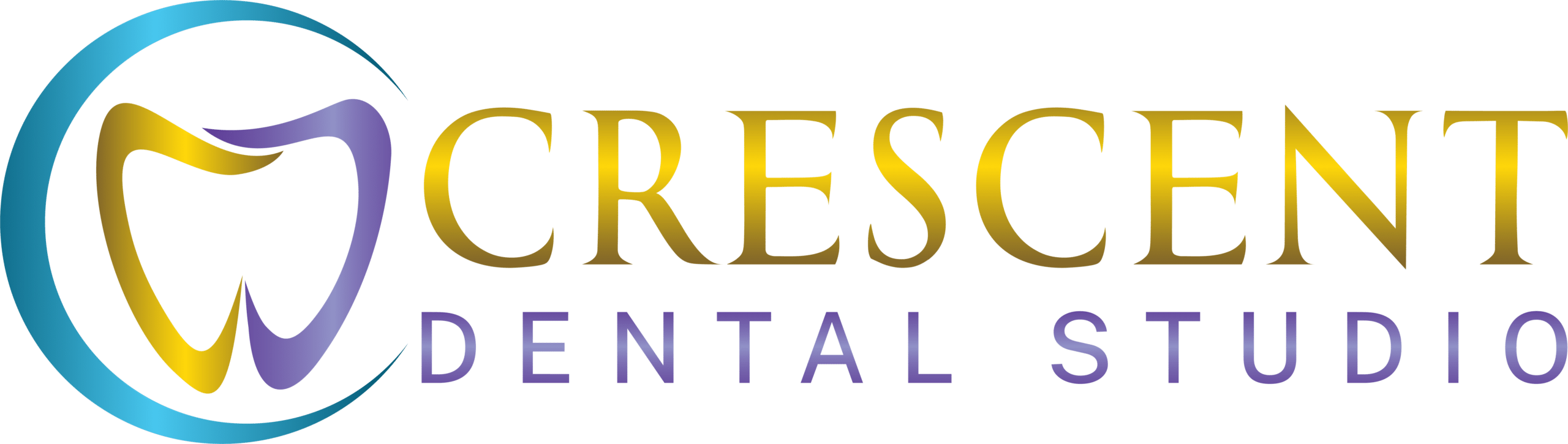 crescent dental full logo with icon and name in color